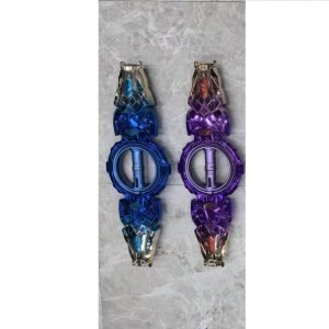 Dual-Head Thunder Fire Spinning Sword – Oxidized Purple & Deep Blue Edition
