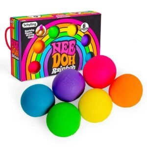 Rainbow Stress Balls – Soft Squeeze Fidget Toy Set