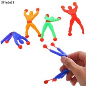 Stretchy Wall Climbing Man Toy, Sticky Flip Rolling Window Crawler Novelty Fidget Toy for Kids Party Favors
